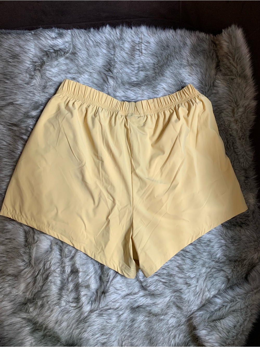 Essentials Fear of God Light Tuscan Yellow Running Nylon Shorts Men Small NEW